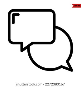 illustration of speech bubble line icon