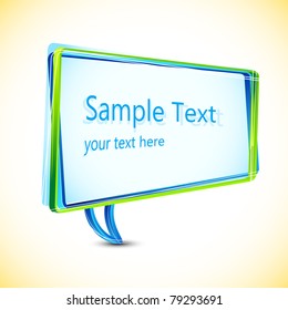 illustration of speech bubble on abstract background