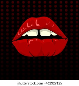 Illustration with speech bubble Pop-art style