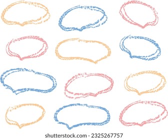 Illustration of speech bubble : set