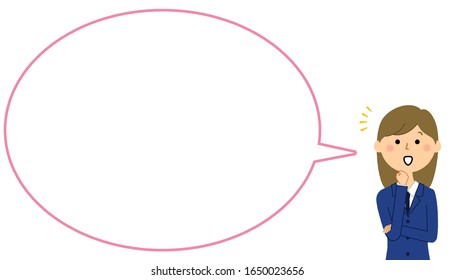 It is an illustration of a speech bubble of a student who noticed.