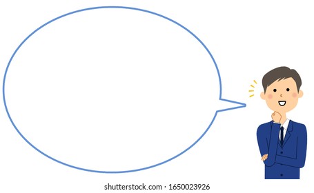 It is an illustration of a speech bubble of a student who noticed.