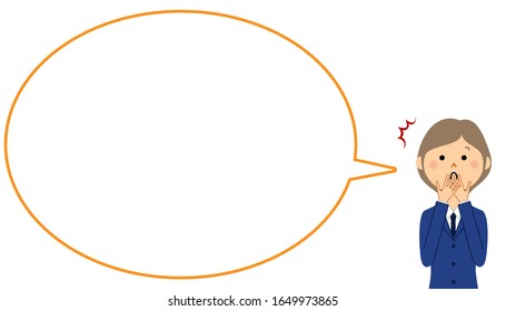 Illustration of a speech bubble of a surprised student.