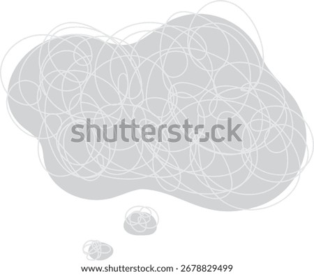 Illustration of a speech bubble with a vague feeling
