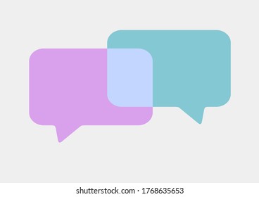 Ilustración de un símbolo de conversación de burbujas de voz