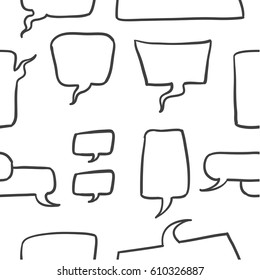 Illustration of speech bubbles pattern style