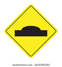 The Illustration of Speed Bumps in Road