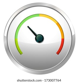 Illustration of a speed meter vector on a white background