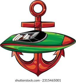 ilustración de diseño aislado vectorial plano de velero