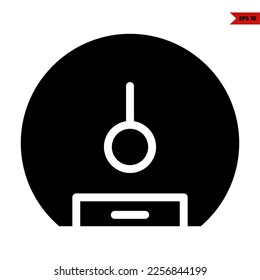 illustration of speedometer glyph icon
