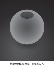 Illustration sphere 3d vector symbol. Isolated ball pearl. Luxury accessory. Jewel metallic bead. Silver jewelry