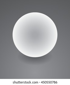 Illustration sphere 3d vector symbol. Isolated ball pearl. Luxury accessory. Jewel metallic bead. Silver jewelry