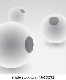Illustration sphere 3d vector symbol. Isolated ball pearl. Luxury accessory. Jewel metallic bead. Silver jewelry