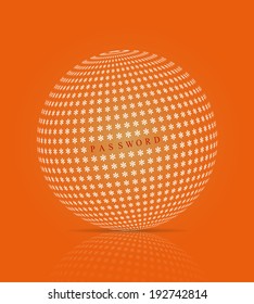 Illustration of Spherical security password