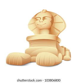 illustration of sphinx model on white background