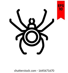 illustration of spider, flat icon