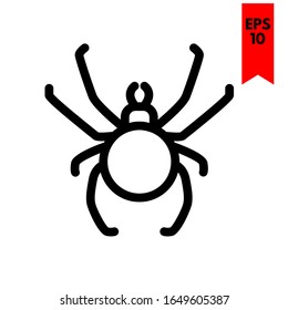 ilustración de icono plano de araña