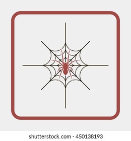 Illustration of Spider in a Web.