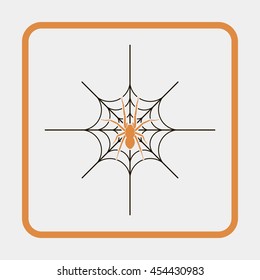 Illustration of Spider in a Web.