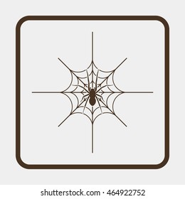 Illustration of Spider in a Web.