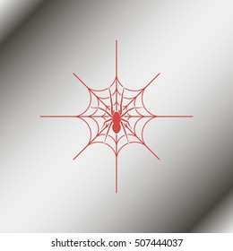 Illustration of Spider in a Web.