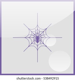 Illustration of Spider in a Web.