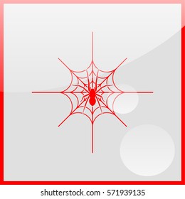 Illustration of Spider in a Web.