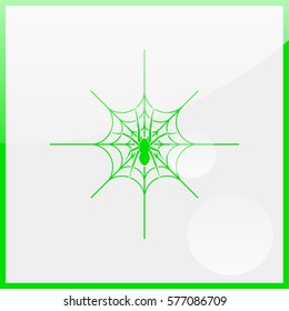 Illustration of Spider in a Web.