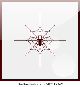 Illustration of Spider in a Web.