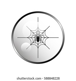 Illustration of Spider in a Web.