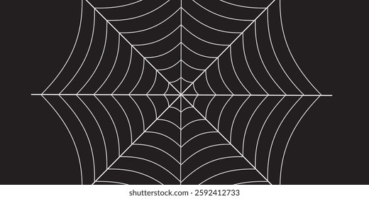 illustration of a spider web halloween frame, spider web vector eps10