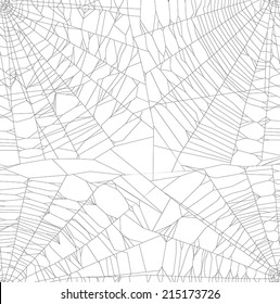 illustration with spider web isolated on white background