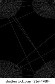 illustration with spider web isolated on black background