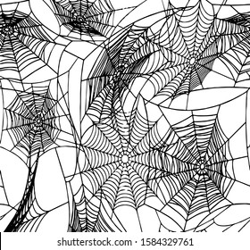 Illustration of a spider web on a White Background