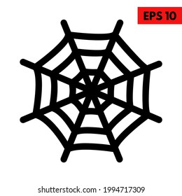 illustration of spiderweb line icon
