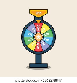 The Illustration of Spinning Wheels Game