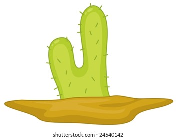 Illustration of a spiny cactus