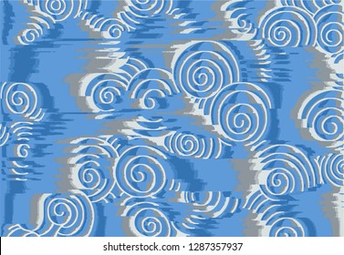 Illustration of spiral background vector.