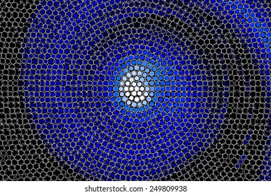 Illustration of Spiral Galaxy. Vector. abstract blue spiral