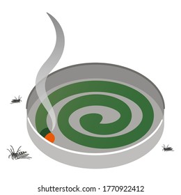 Illustration of spiral mosquito coil