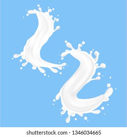 illustration of a splash of fresh milk. vector illustration