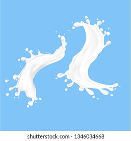 illustration of a splash of fresh milk. vector illustration