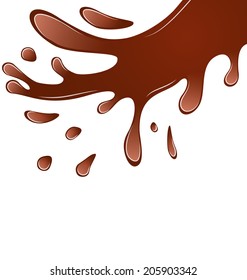 Illustration splash hot chocolate background with space for your text - vector