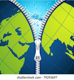 ilustração de água salpicada de terra descompactada