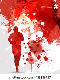 illustration of splashy runner silhouette