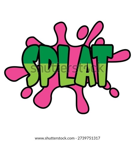 The Illustration of Splat Pink Toxic Comic Pop Art