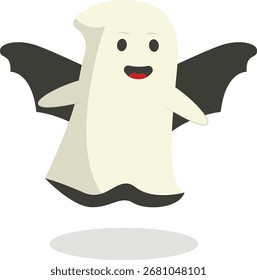 Ilustración del fantasma de Halloween. Carácter de Vector