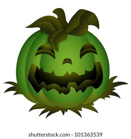 Illustration of Spooky Halloween Pumpkin