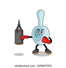 Illustration of spoon boxer , character design