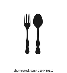 Illustration of spoon and fork graphic design template vector